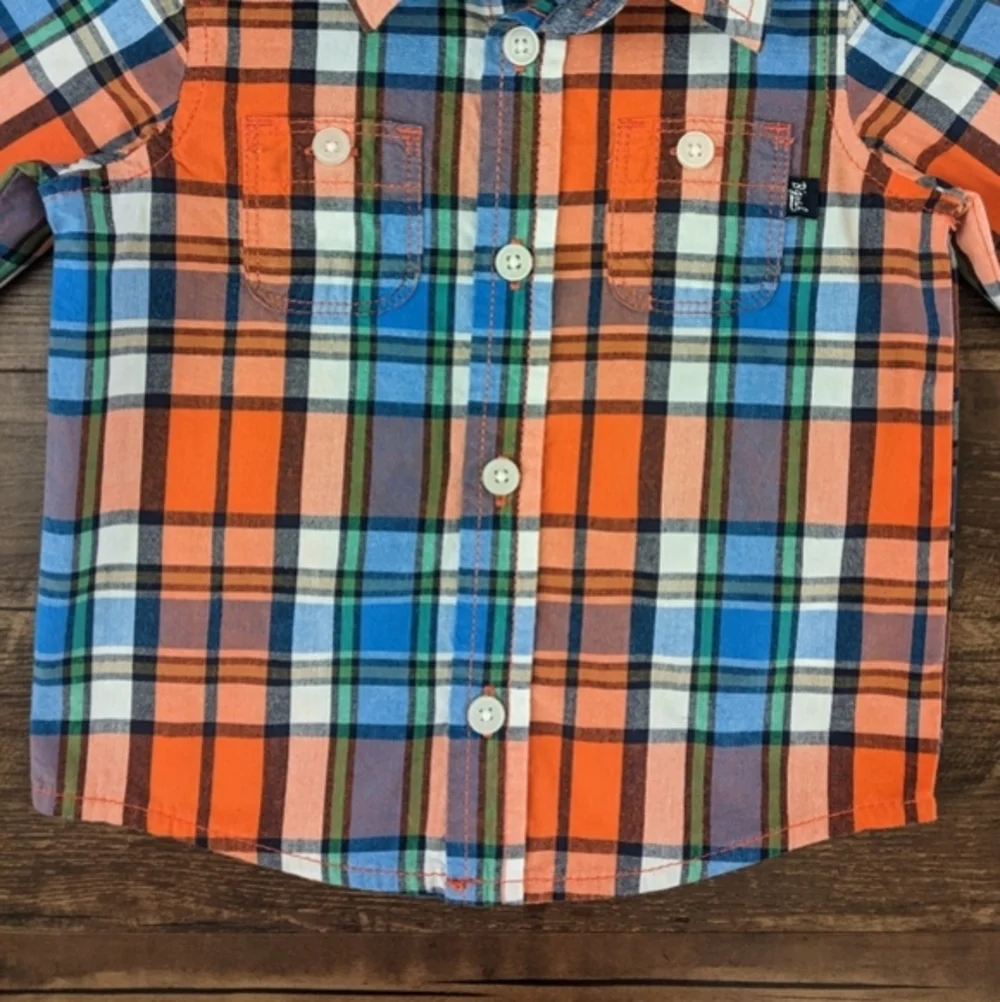 OshKosh Orange Plaid Shirt